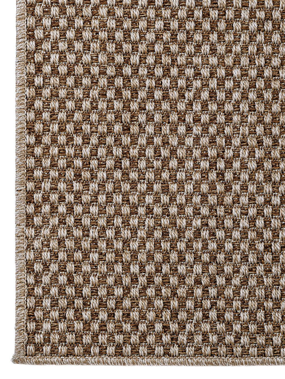 Vista superior de alfombra Special Yute Gold mostrando textura y patrón tejido.