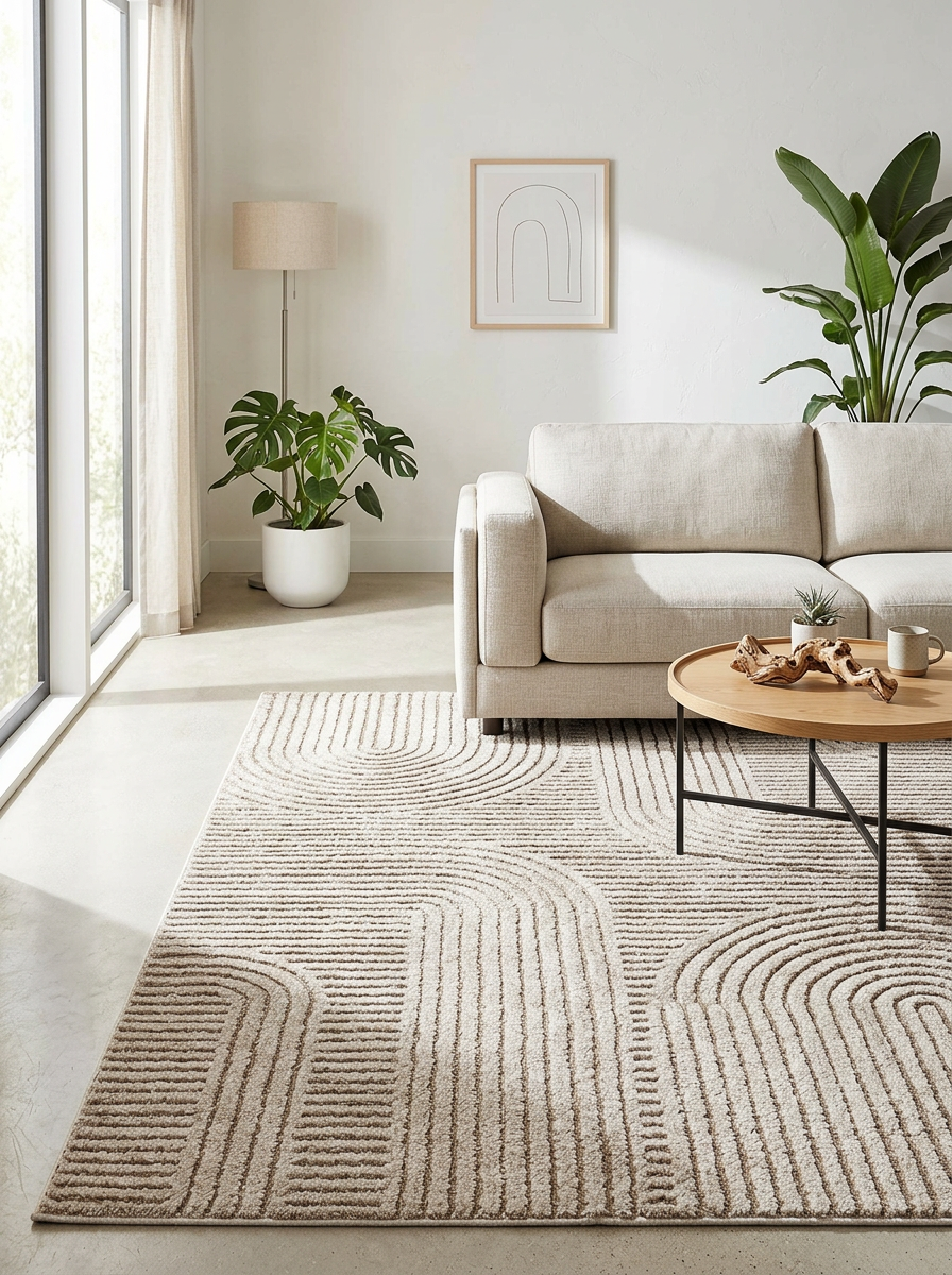 Espacio moderno con alfombra Aloy Arch Vison