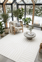 Ambiente con alfombra Aloy Flow Natural