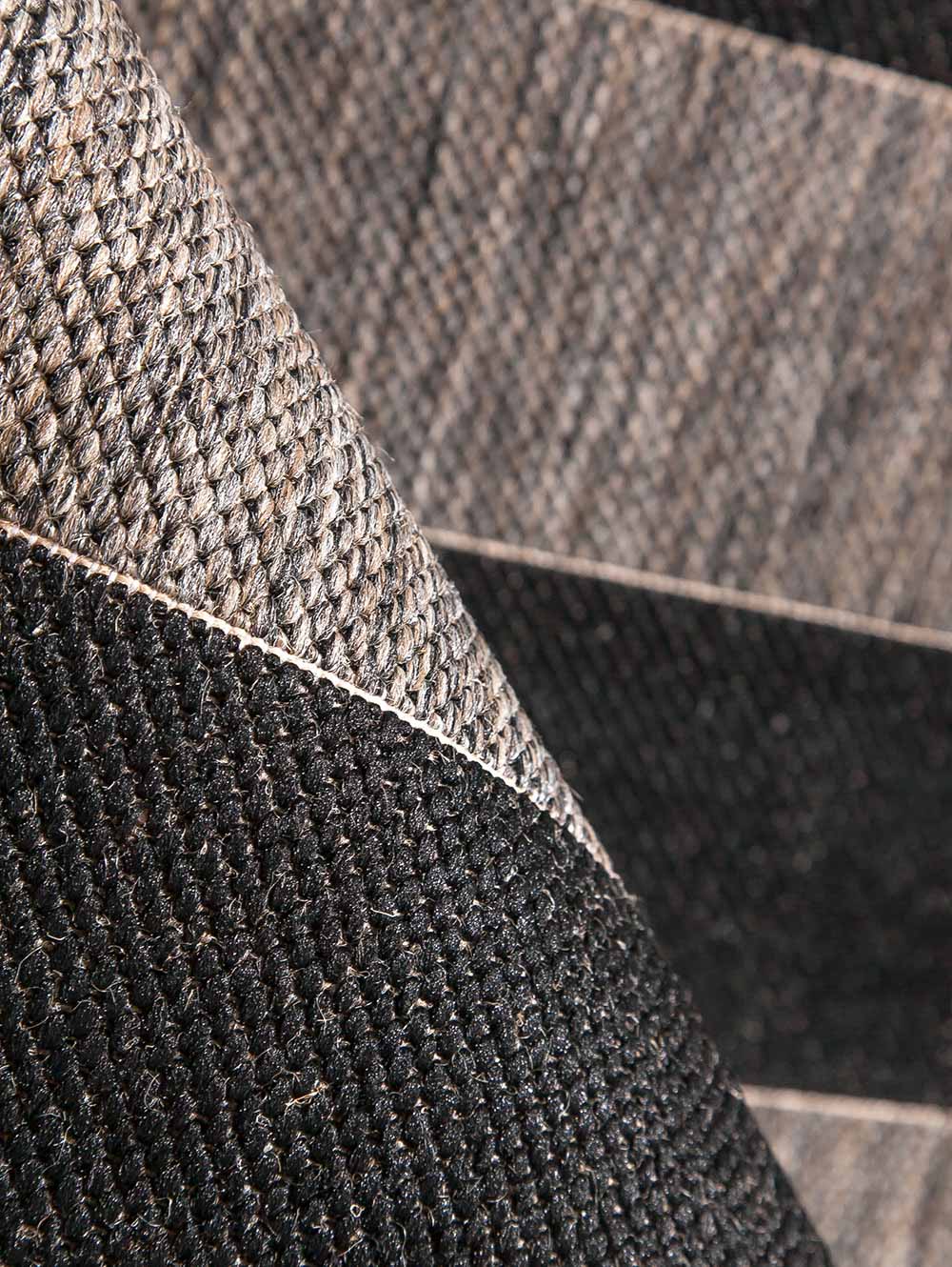 Tapete Sisalo Rayas Negro textura
