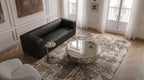 Tapete Salma Block en living sofisticado