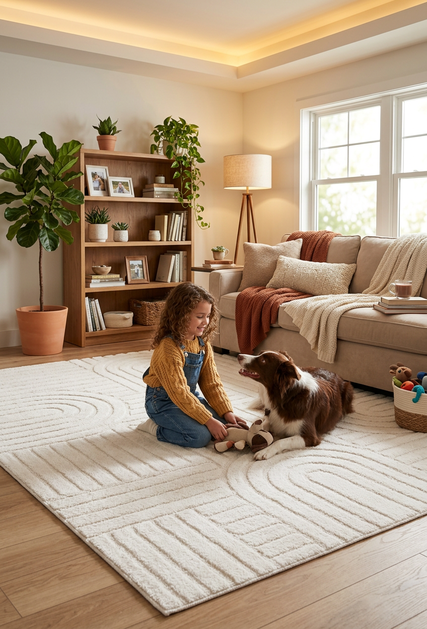 Living con alfombra aloy flow natural