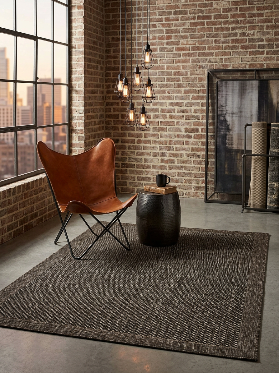 Tapete Sisalo Kaffee en ambiente moderno contemporáneo