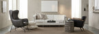 Alfombra de sisal arena en living moderno con decoración minimalista.